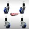 Service Caster 3'' SS Blue Poly Wheel Swivel 1-3/4'' Expanding Stem Caster Set 2 Brakes, 4PK SCC-SSEX20S314-PPUB-BLUE-2-TLB-2-134 - alternate 4